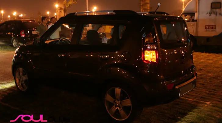 Java Brown Kia Soul at night…HOT!