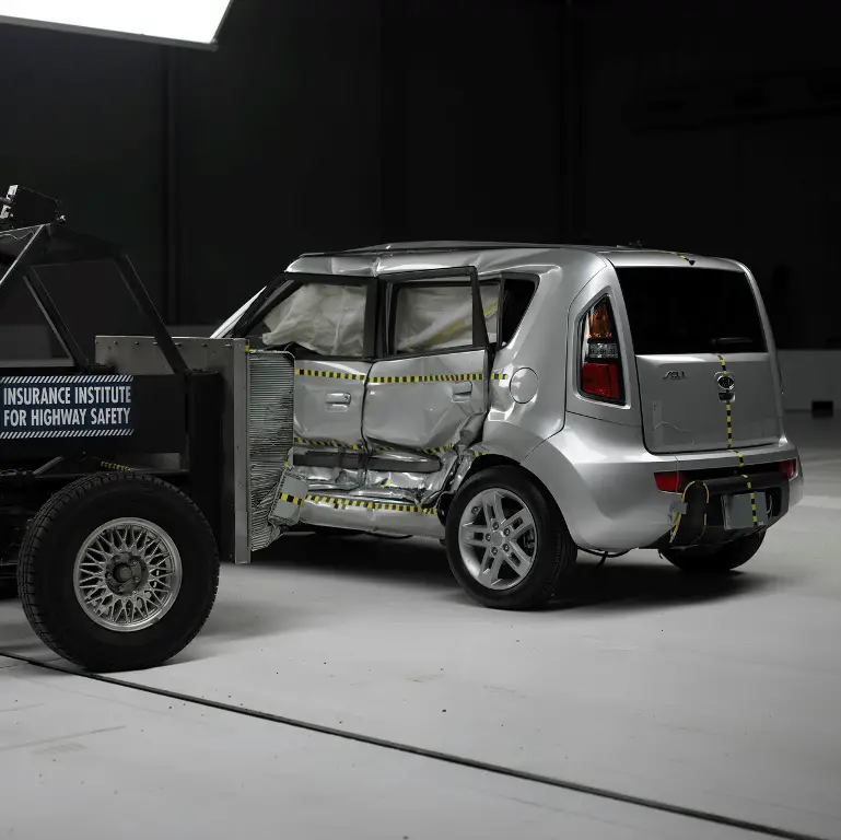 Kia Soul at IIHS crash tests.