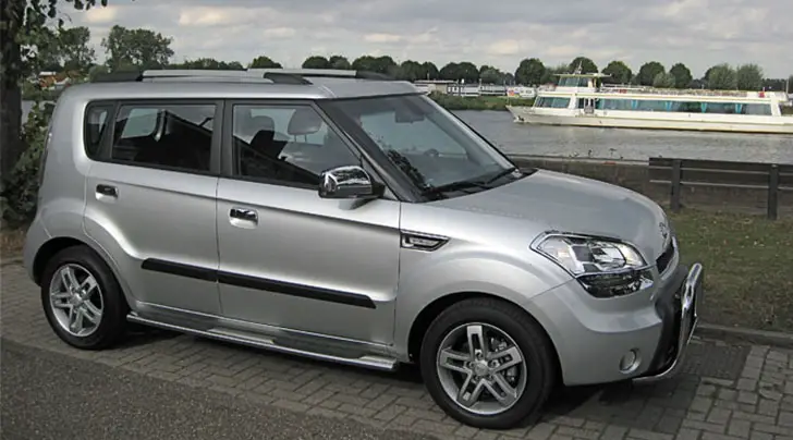 Kia Soul fitted with pushbar