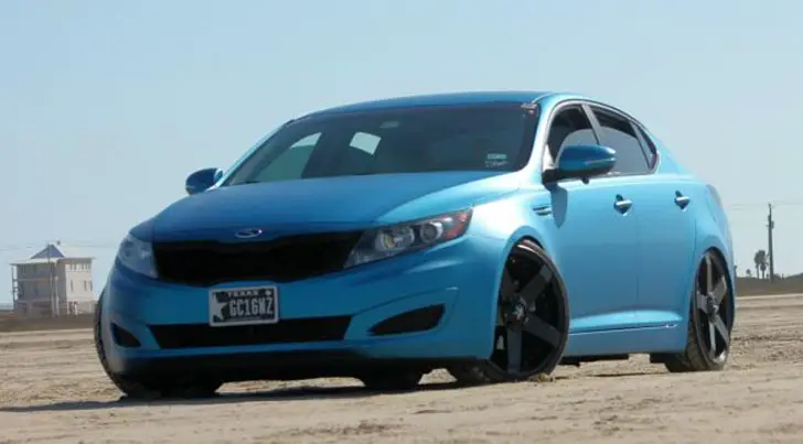 Kia Optima in matte blue exterior color