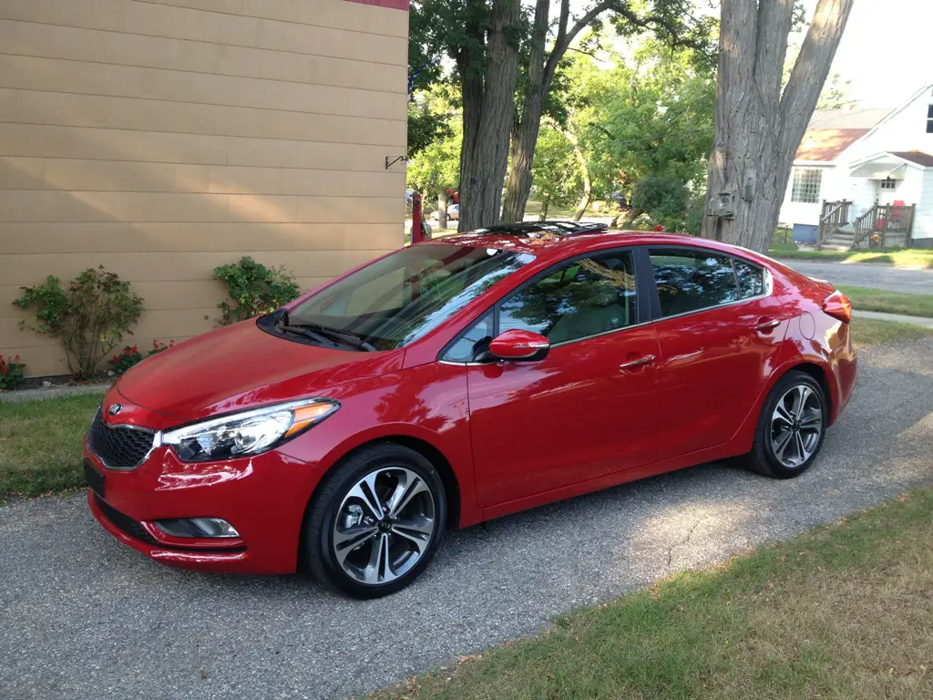 Crimson Red 2014 Kia Forte EX In Manistee, Michigan + Pictures