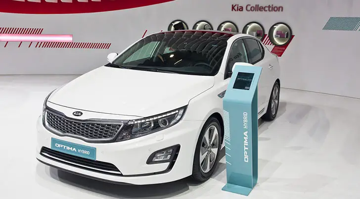 Kia Optima hybrid car in Europe