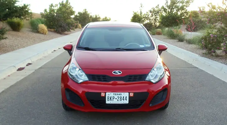 Kia Rio with aftermarket K badge