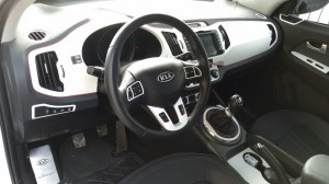 White painted Sportage interior