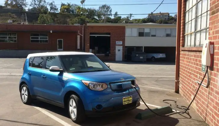 Kia Soul Electric Car Blue