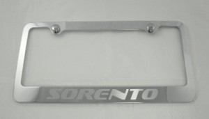 Sorento chrome licence plate