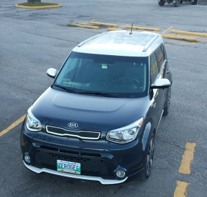 White Blue Kia Soul SX