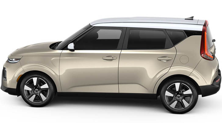 Kia Soul Platinum Gold & White roof