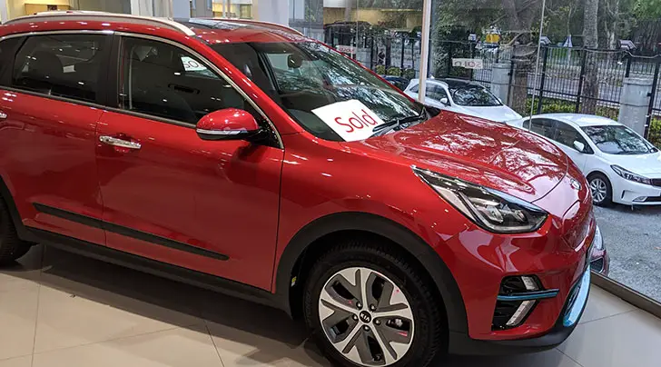 Kia Niro EV in red color