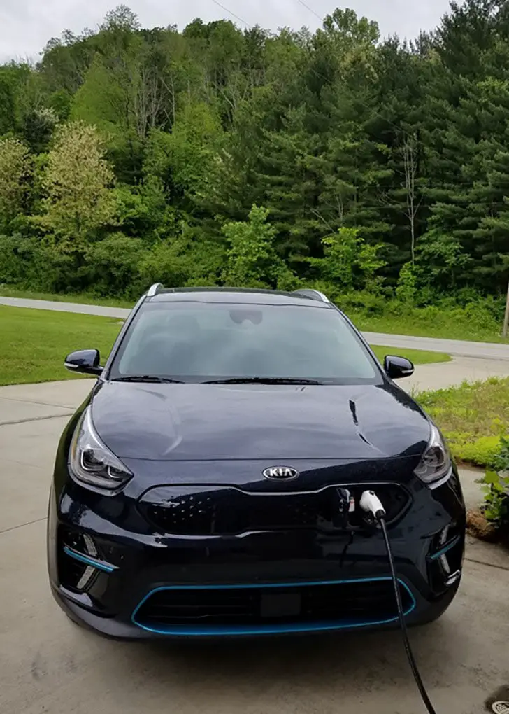 Kia Niro EV charging door opened