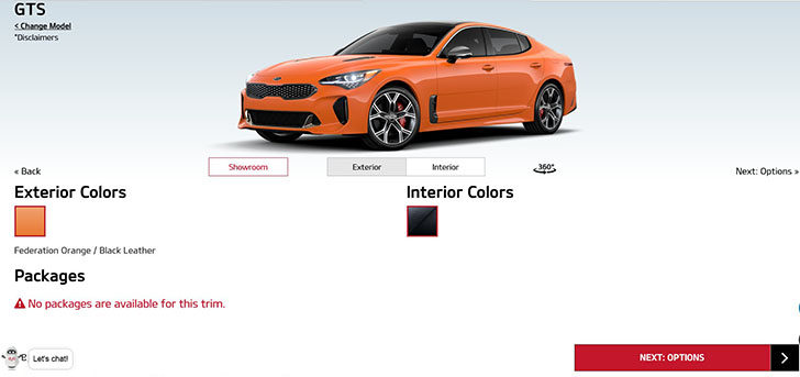 Color of Kia Stinger GTS