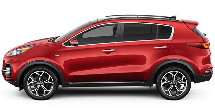 Red-painted Kia Sportage SUV