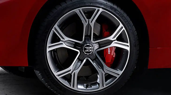 E logo alloy wheel caps for Kia Stinger