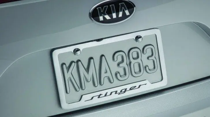 License plate frame for Kia Stinger